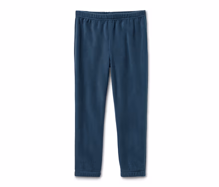 Eine dunkelblaue Kinder-Fleecehose.
