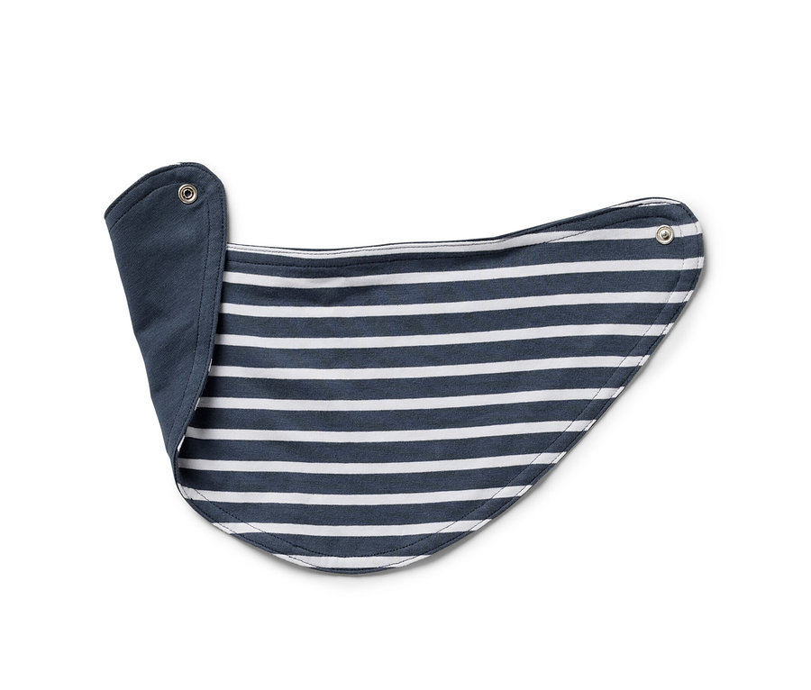 Gestreiftes Lätzchen aus Baby-Set, 3-teilig.