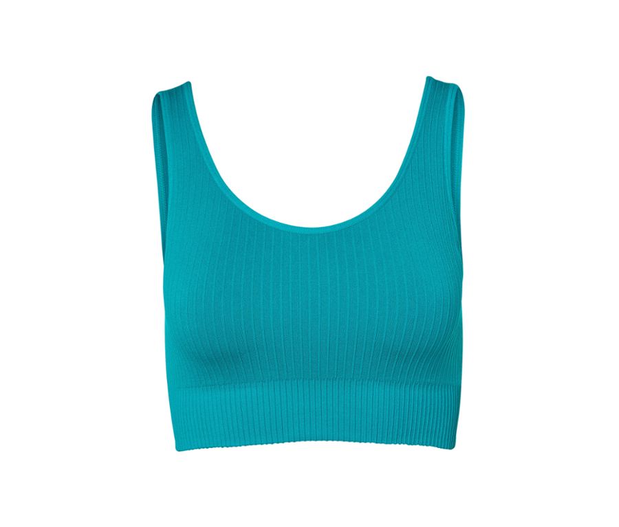 Seamless-Sport-Bustier, türkis