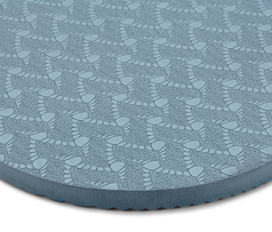 Detailaufnahme einer blauen Komfort-Yogamatte.