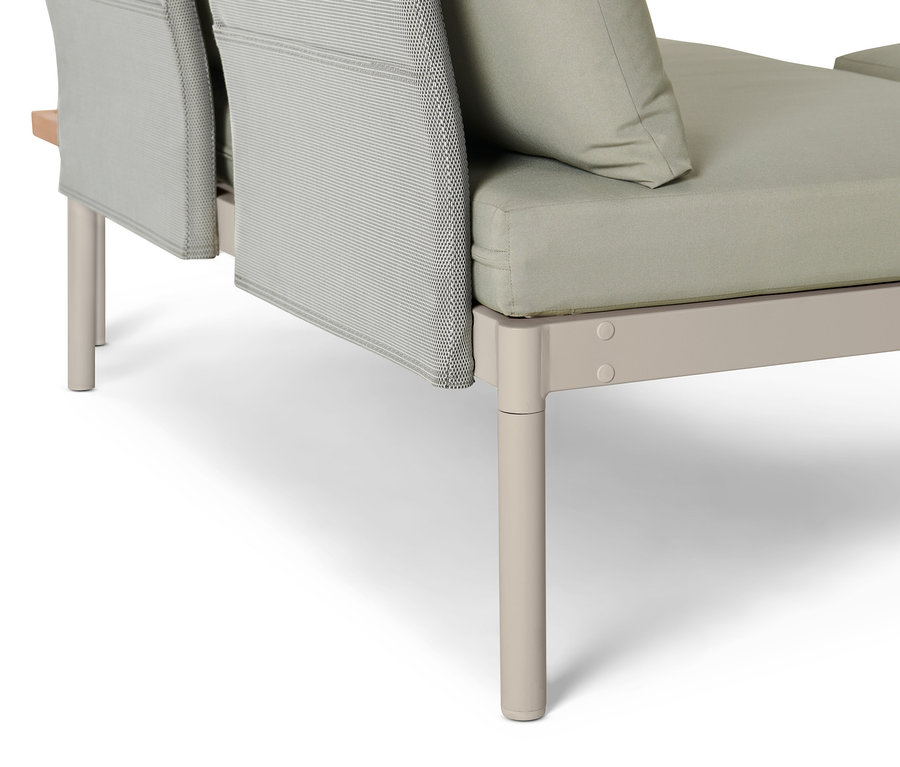 Detailaufnahme vom flexiblen Balkon-Lounge-Set »Liska«.