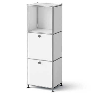 Kommode »Metall CN3 Slim Line« mit 2 Klappenfächern, weiß