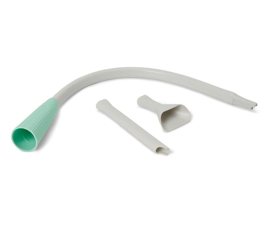 Ein Staubsauger-Aufsatz liegt auf einem weißen Hintergrund.