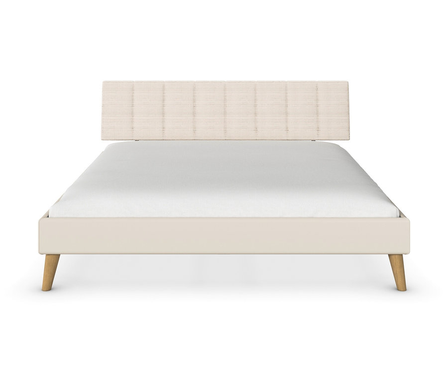 Weißes rauch Bett »Mavi-Extra« mit Polsterkopfteil.