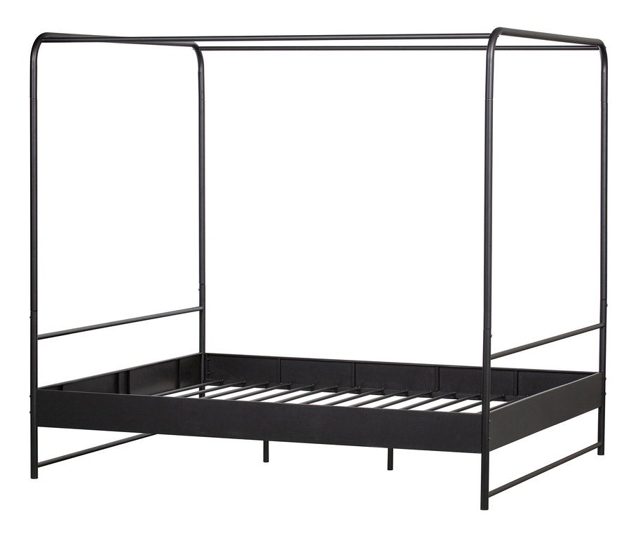 Schwarzes Woood Bett »Bunk« 160 x 200 cm.