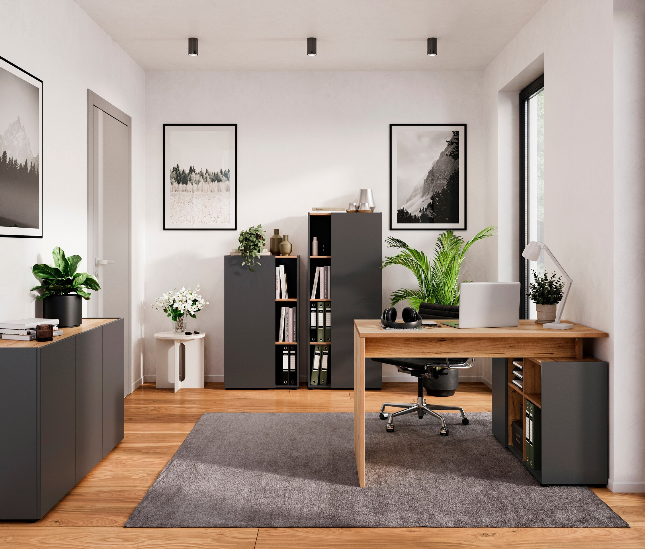 Thumbnail - Tchibo - Schreibtisch »GW-Adrano« - 120x90x74cm - braun - Holz / Kunststoff