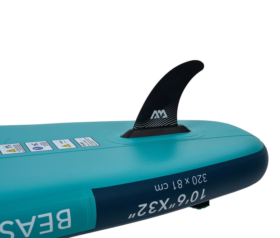 Detailansicht des Aqua Marina SUP Boards »Beast« 10'6" mit schwarzer Finne.