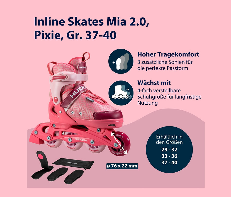 Rosa HUDORA Inline Skates »Mia 2.0«.