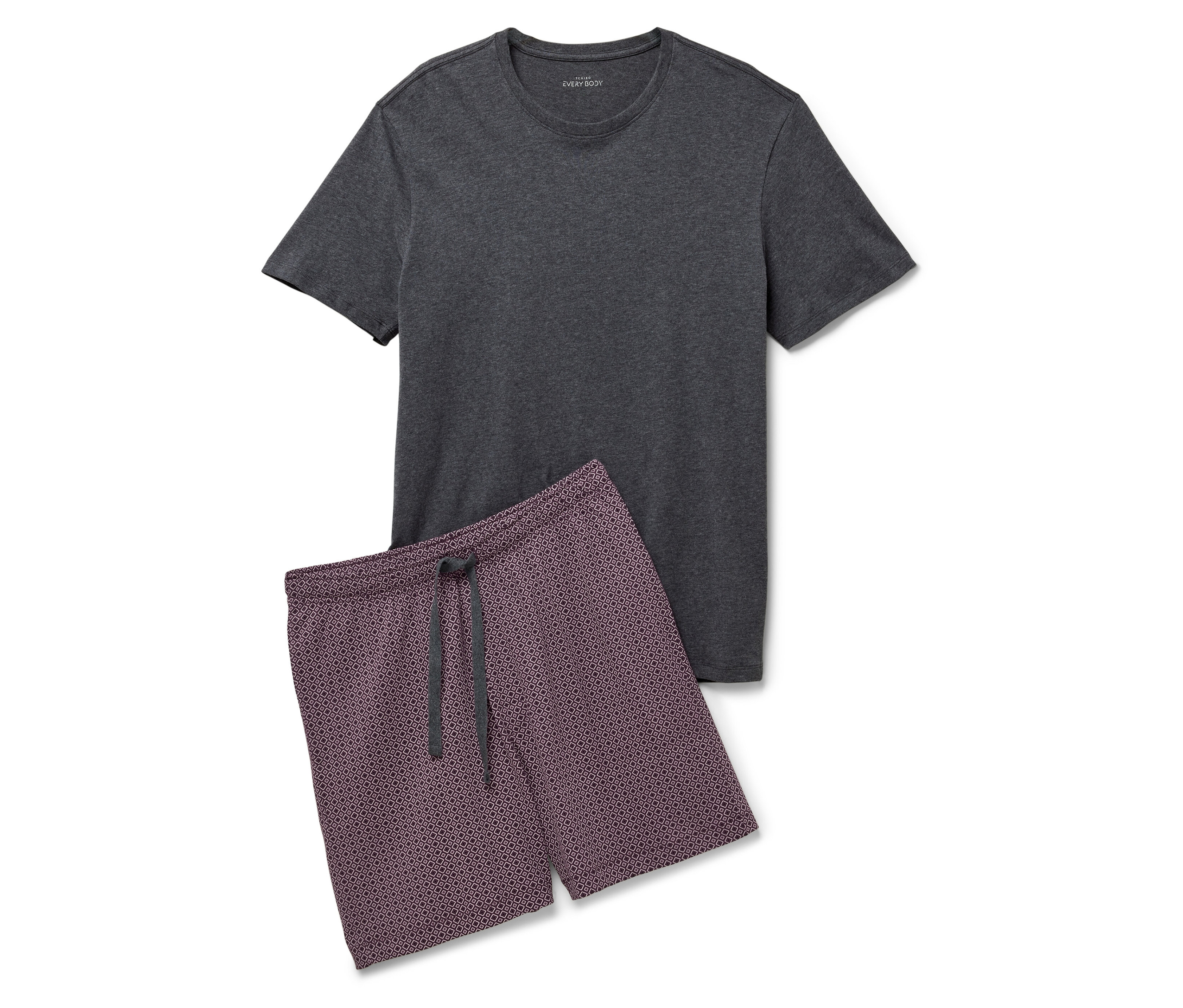 Tchibo - Shorty-Pyjama-Set - Herren - Gr. XXL - bordeaux/print