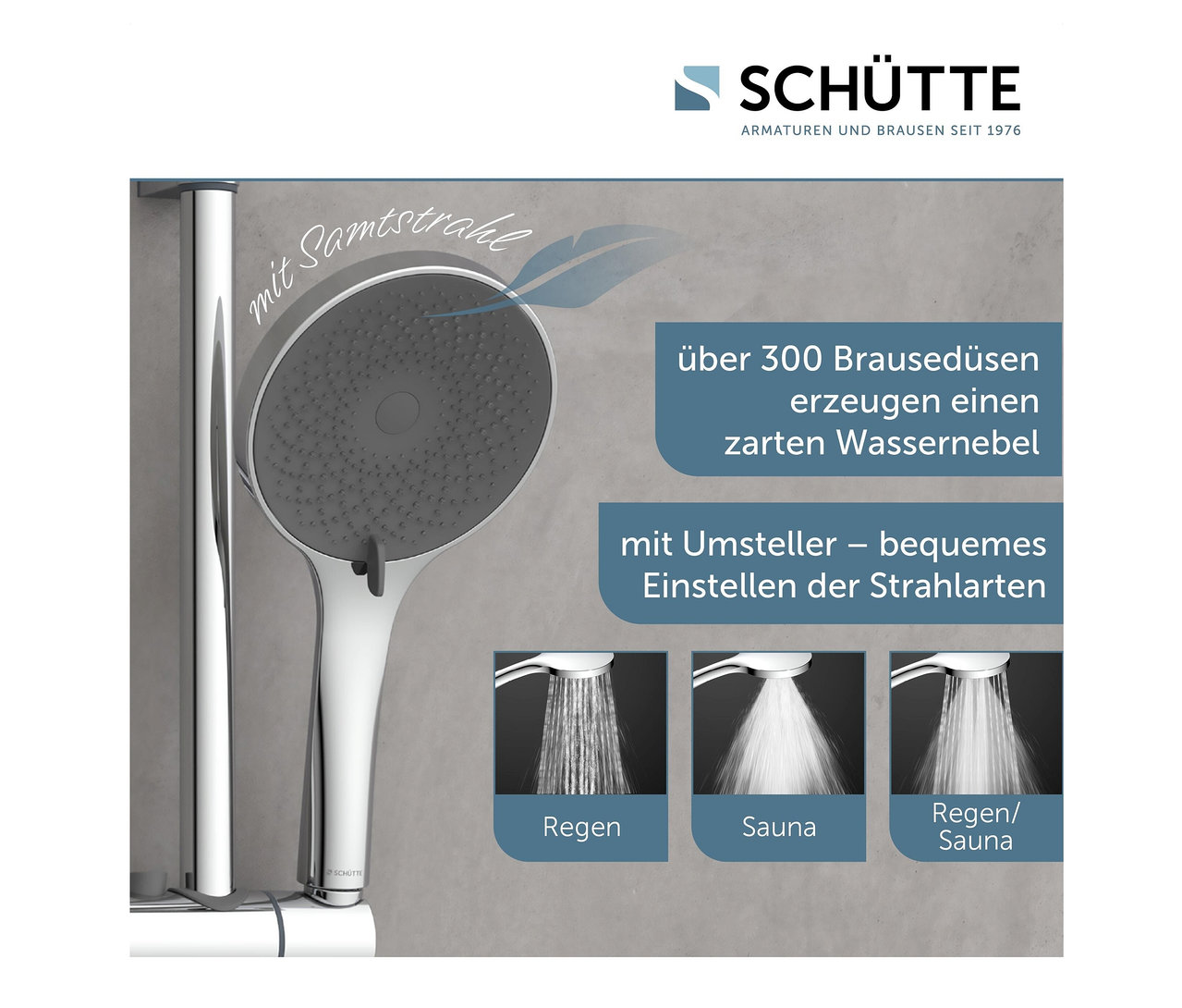 Chromfarbenes Brausestangen-Set »CAPRI«.