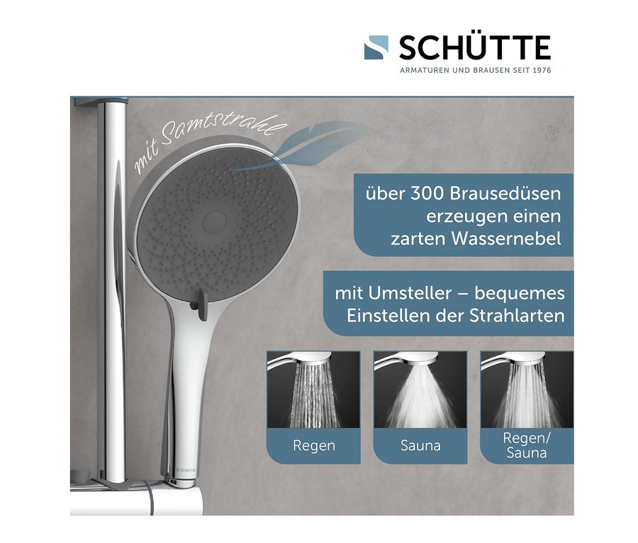 Chromfarbenes Brausestangen-Set »CAPRI«.