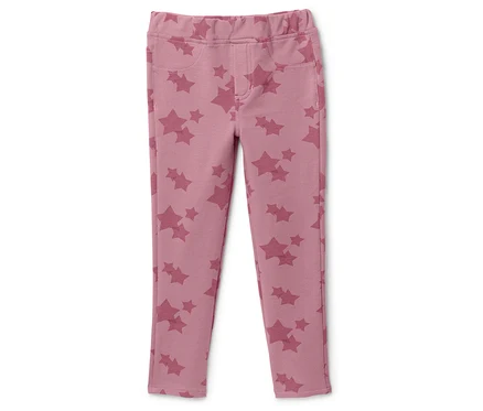 Rosa Leggings mit Sternmuster.
