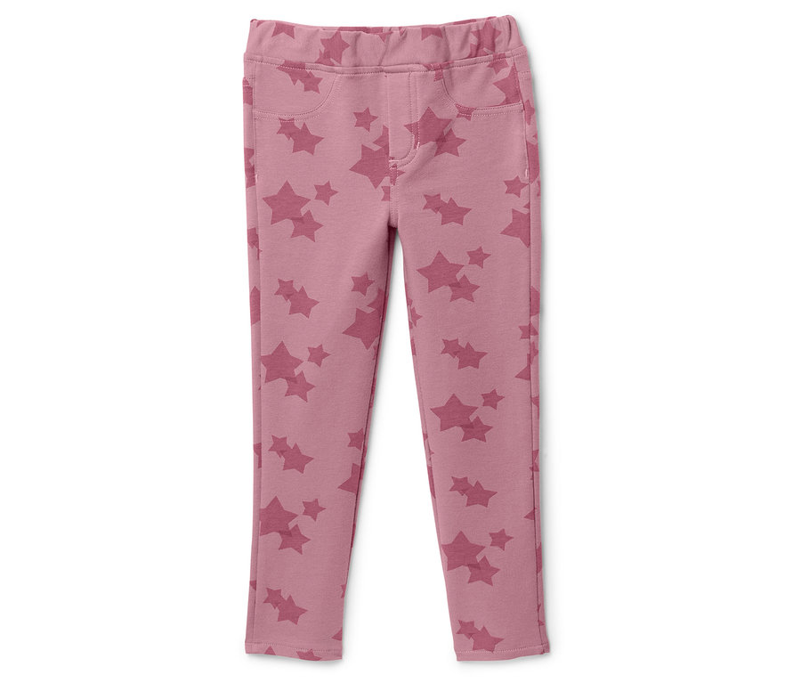 Rosa Leggings mit Sternmuster.