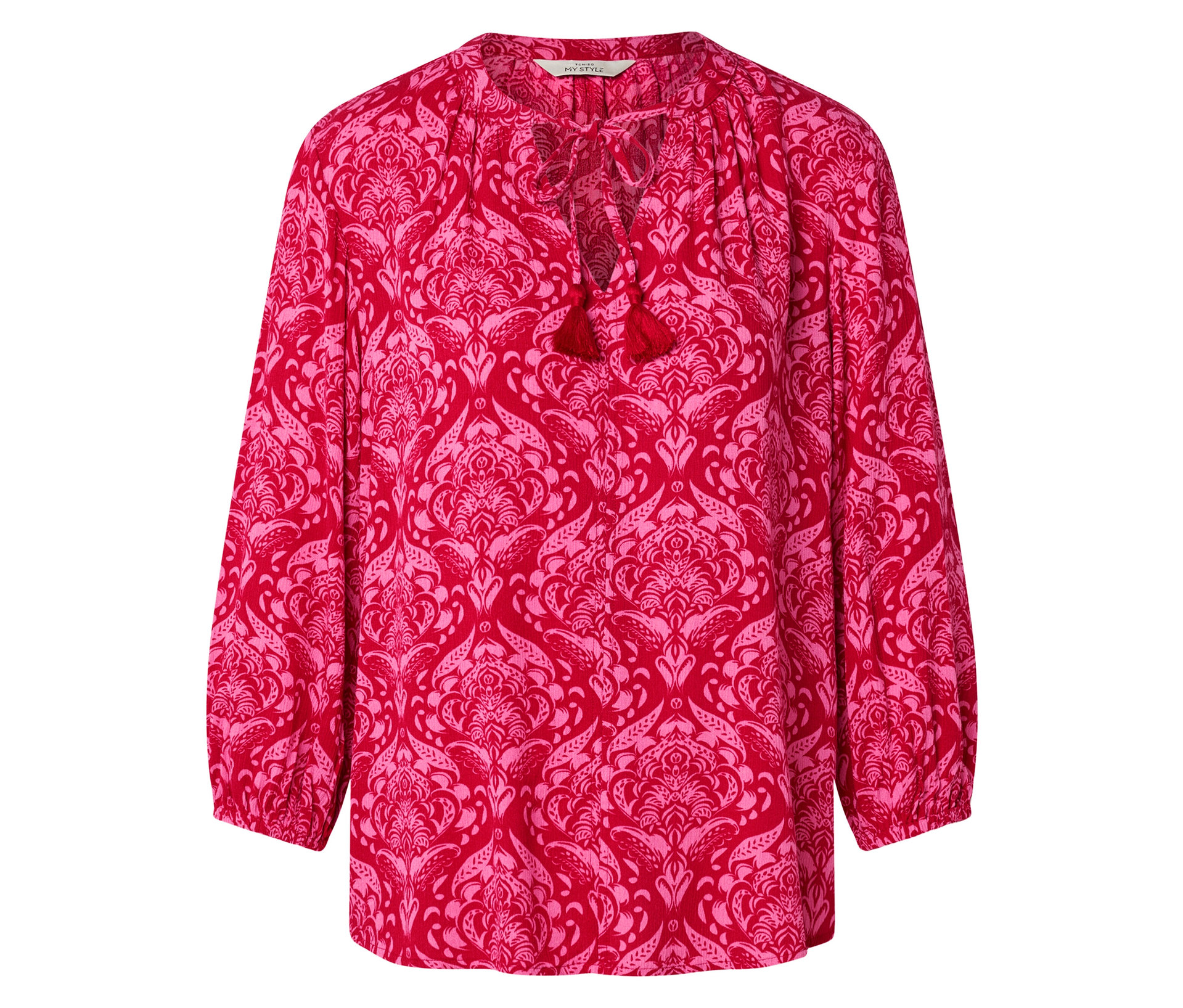 Tunika-Bluse - Damen - Gr. 48 - pink - pink