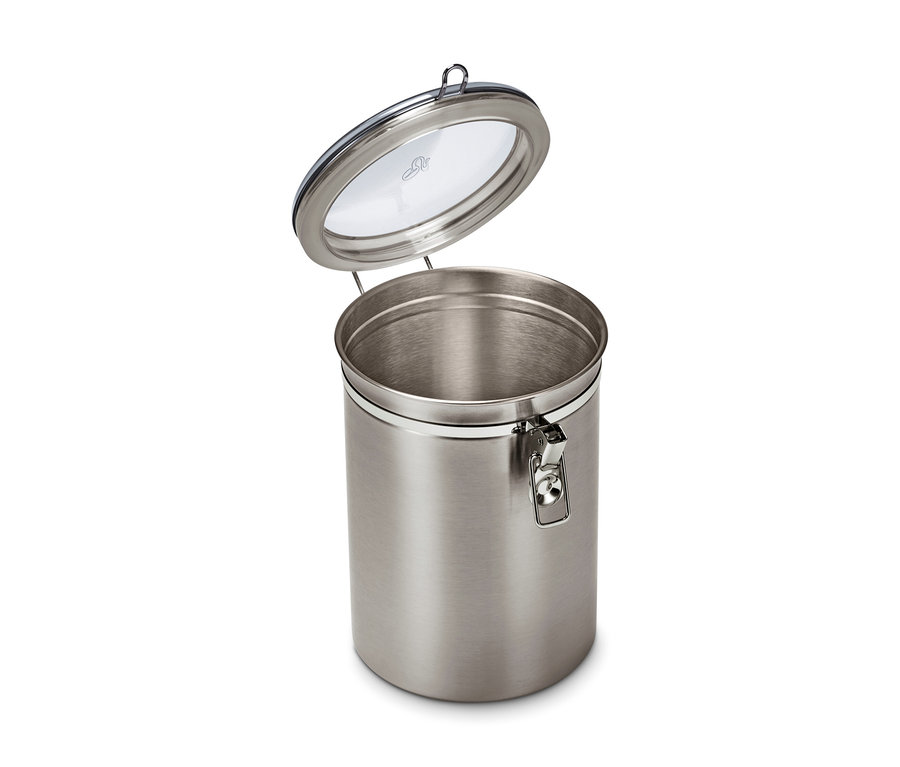 Geöffnete Aromadose 1 kg, Edelstahl