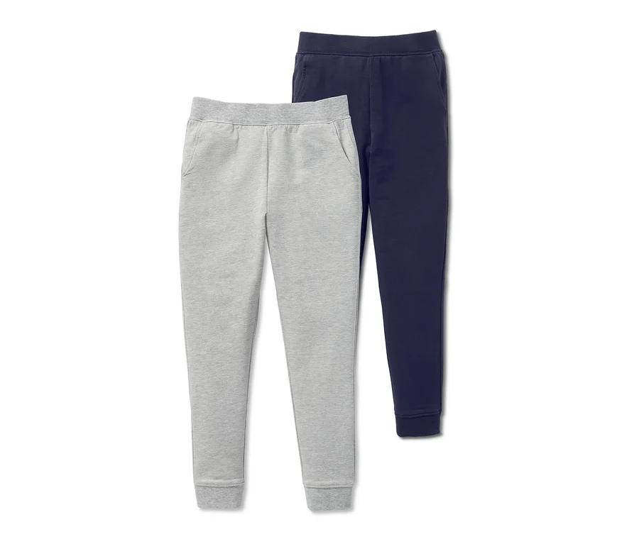 Zwei Jogginghosen, eine graue und eine marineblaue.