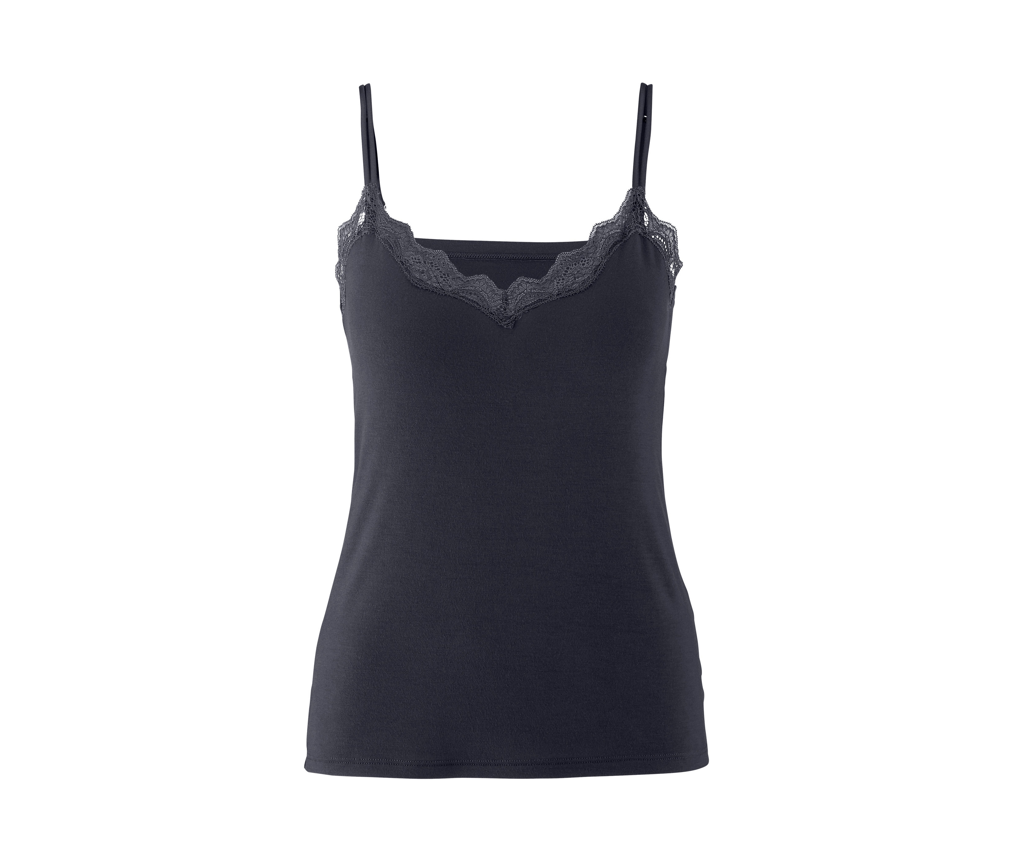 Schwarzes Hemdchen mit Spitze