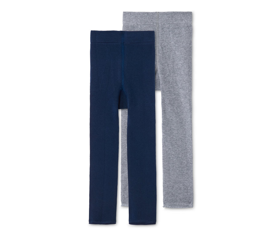 Zwei Strickleggings.