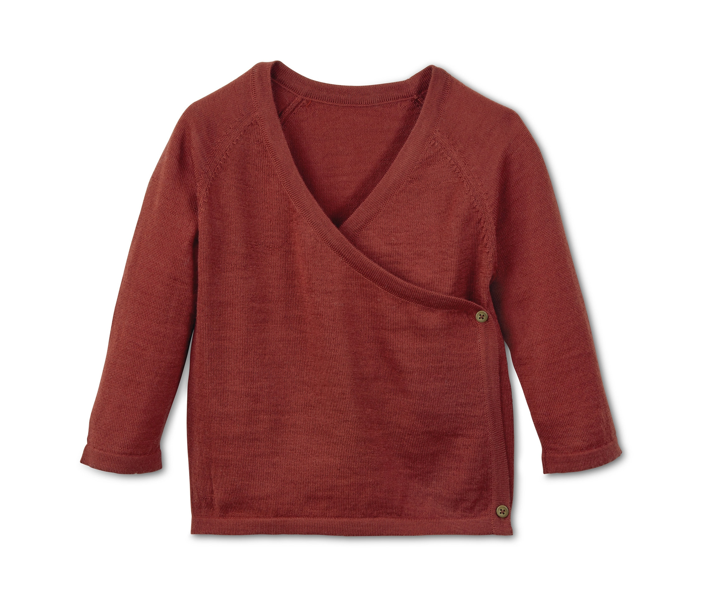 Baby-Wickeljacke aus 100% RWS-zertifizierter Merinowolle.