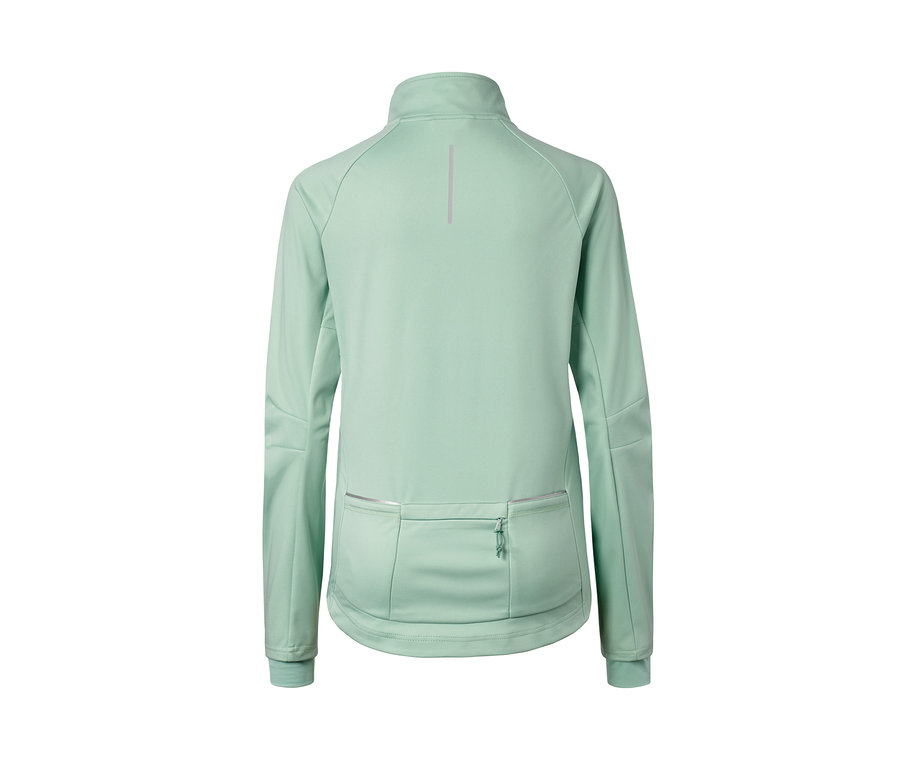 Rückansicht einer Fahrrad-Funktionsjacke.