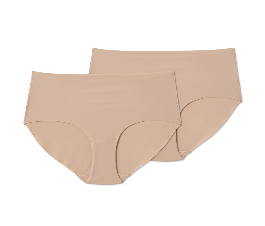 Zwei beige Magic-Cut-Pantys.