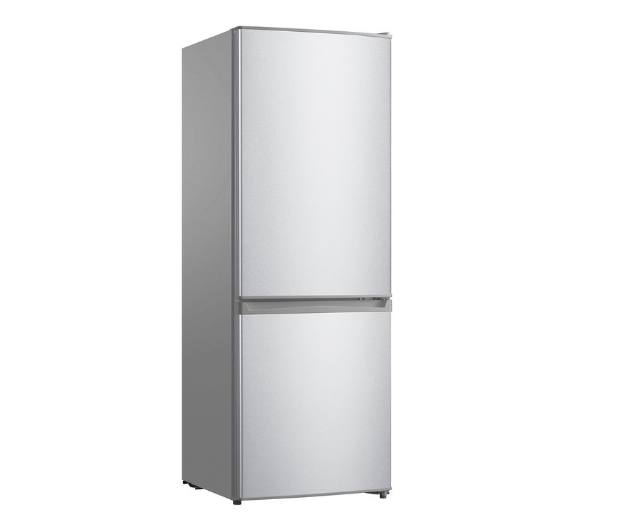 Silberne Respekta® Kühl-Gefrierkombination »KG142A++SILF« mit 170 Litern Fassungsvermögen.