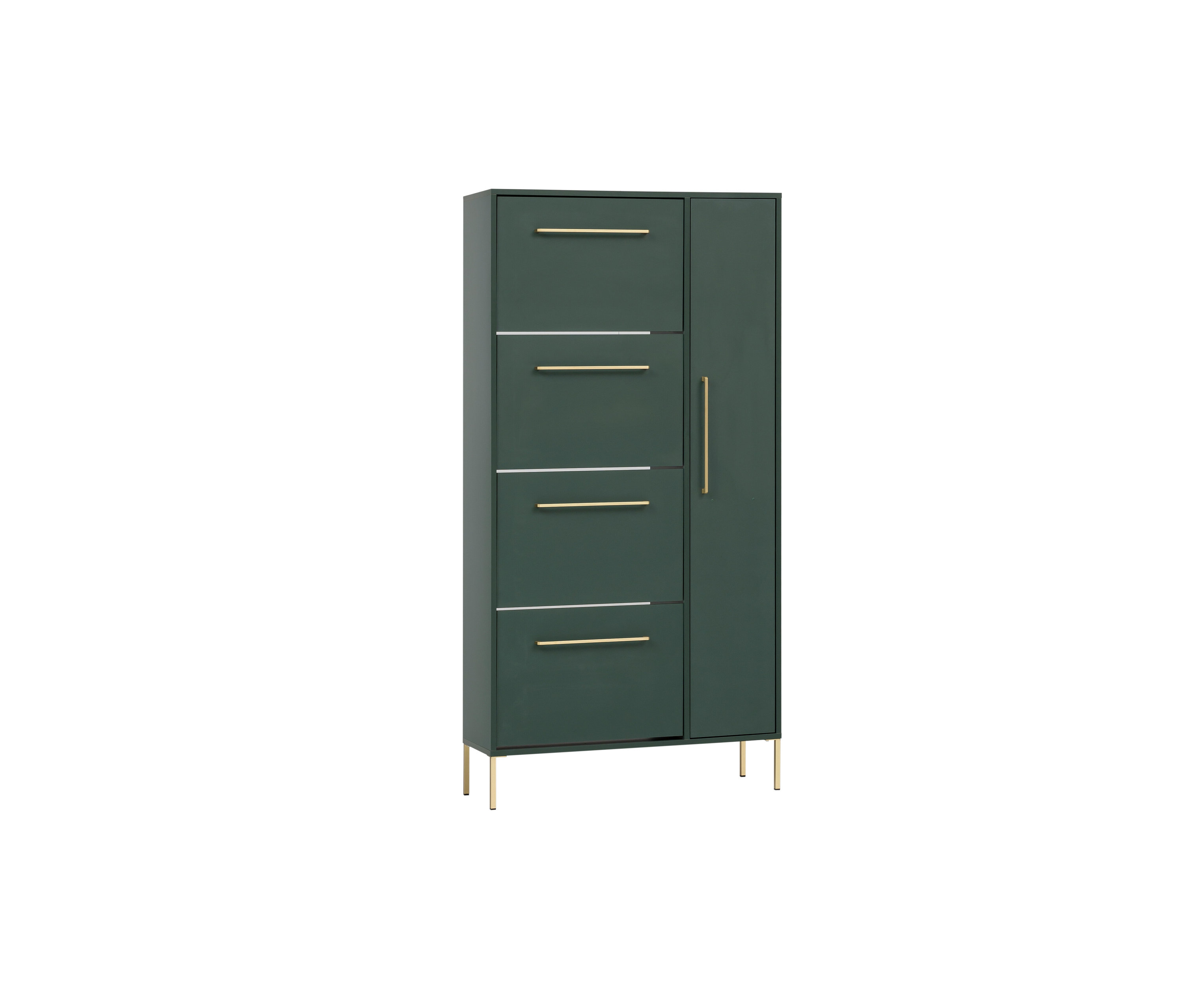 Tchibo - Schuhschrank »Kent« - 88,5x30x174cm - grün - Holz / Metall. Tchibo - Schuhschrank »Kent« - 88,5x30x174cm - grün - Holz / Metall <![CDATA[Schuhschrank »Kent«, grün Farbe: Korpus und Front waldgrün Griffe und Füße gold Gold und günstig Kaufen-Tchibo - Schuhschrank »Kent« - 88,5x30x174cm - grün - Holz / Metall. Tchibo - Schuhschrank »Kent« - 88,5x30x174cm - grün - Holz / Metall <![CDATA[Schuhschrank »Kent«, grün Farbe: Korpus und Front waldgrün Griffe und Füße gold