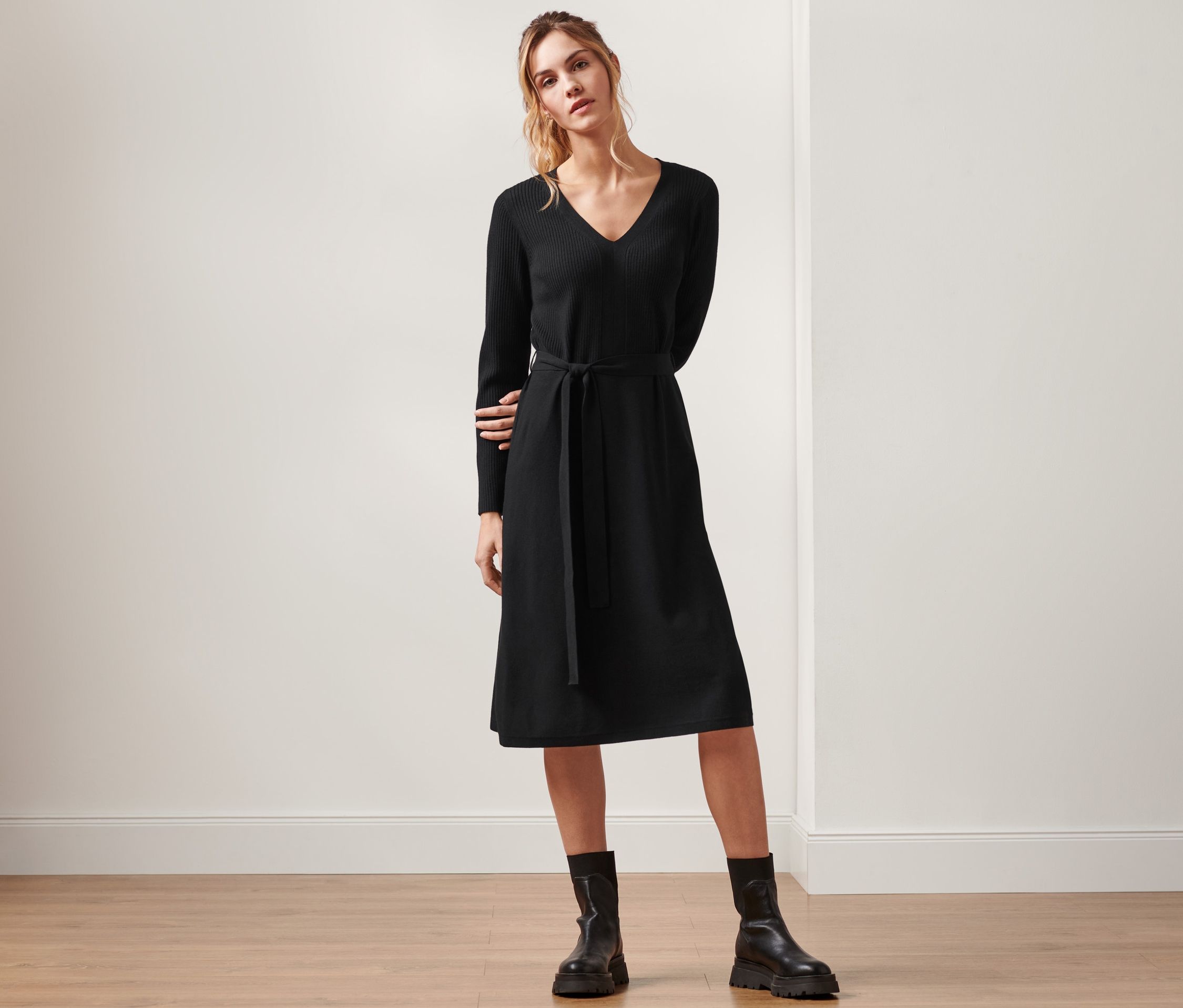 Thumbnail - Tchibo - Strickkleid - Damen - Gr. M - schwarz