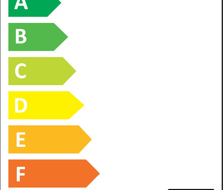 Energielabel mit den Klassen A bis G und dem Wert 4 kWh/1000h.