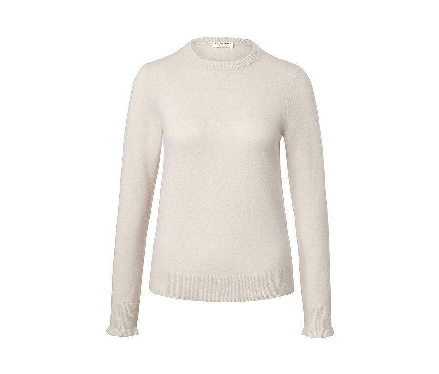 Feinstrickpullover mit Cashmere, ecru.