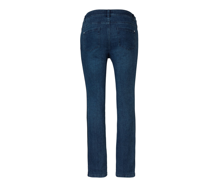 Rückansicht einer Jeans mit Galonstreifen.