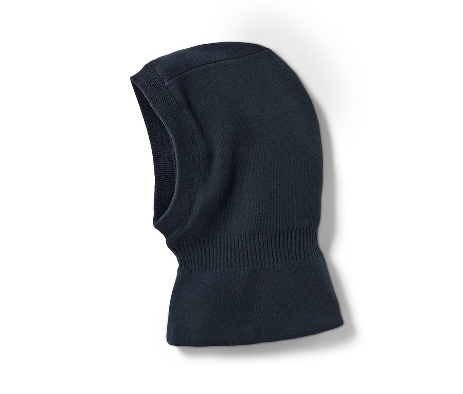 Detailaufnahme einer Strick-Schlupfmütze.