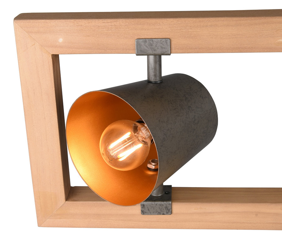 Detail der vierflammigen Trio Pendelleuchte »Bell«.