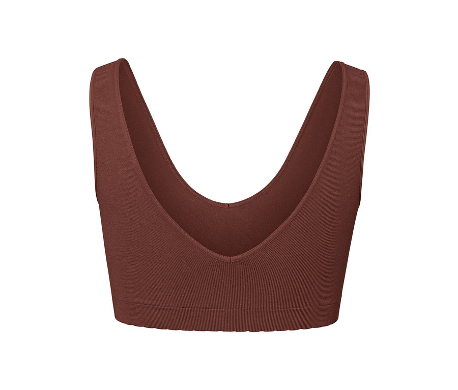 Braunes Seamless-Bustier.