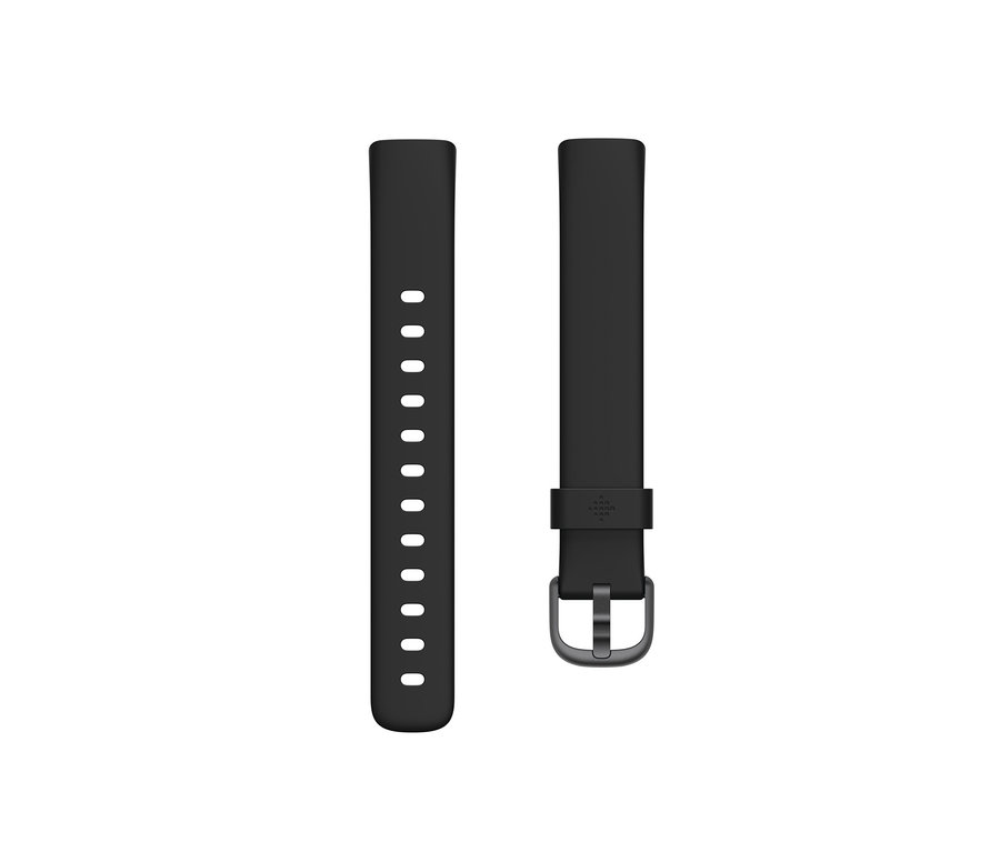 Zwei schwarze Armbänder für den Fitbit Fitness Tracker »Luxe« liegen nebeneinander.