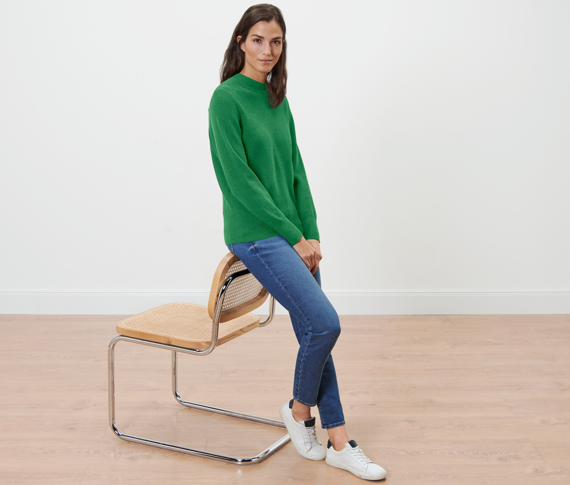 Thumbnail - Tchibo - Feinstrickpullover - Damen - Gr. S - grün