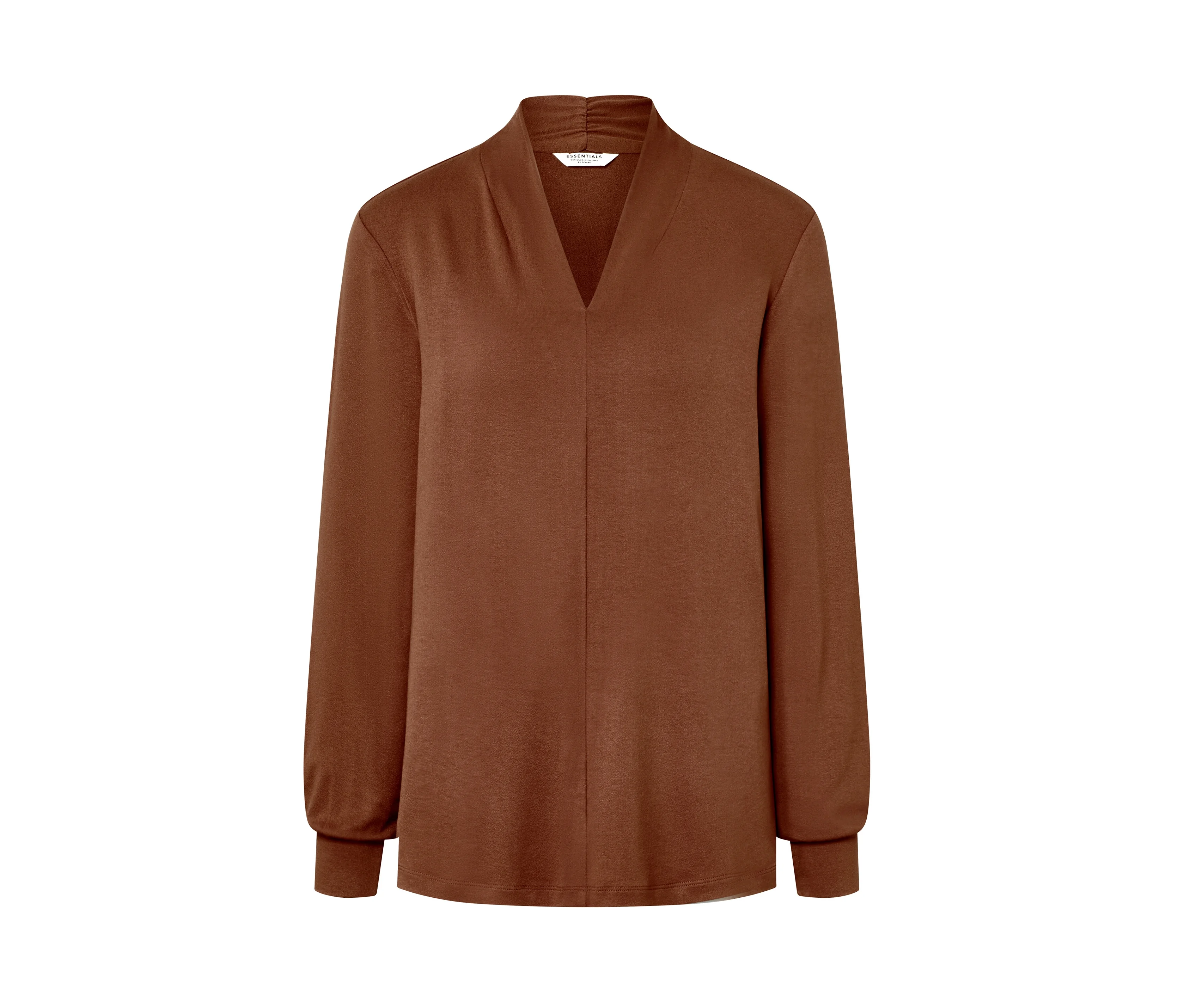 aus Las günstig Kaufen-Tchibo - Langarmshirt mit V-Ausschnitt - Damen - Gr. S - cognac. Tchibo - Langarmshirt mit V-Ausschnitt - Damen - Gr. S - cognac <![CDATA[Langarmshirt mit V-Ausschnitt, cognac Farbe: Cognac Material: 95% Viskose, 5% Elasthan (Creora®) Maße: Gesamtlänge ca