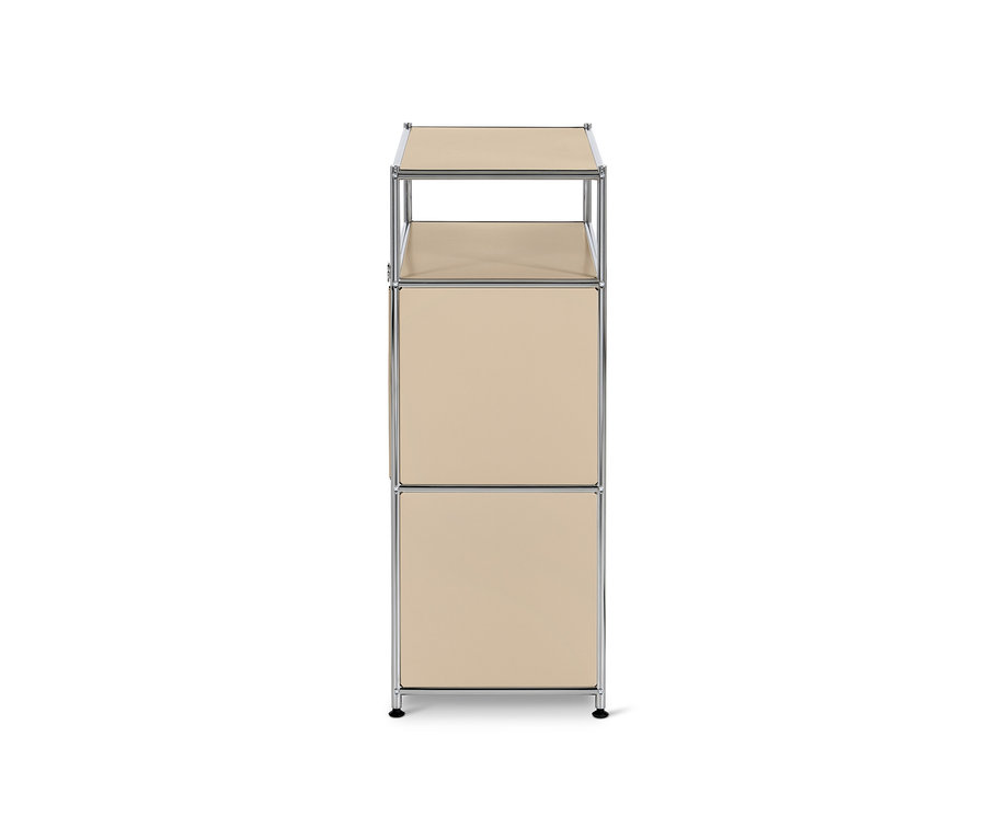 Beige Kommode Metall »CN3« mit 2 Schubladen.