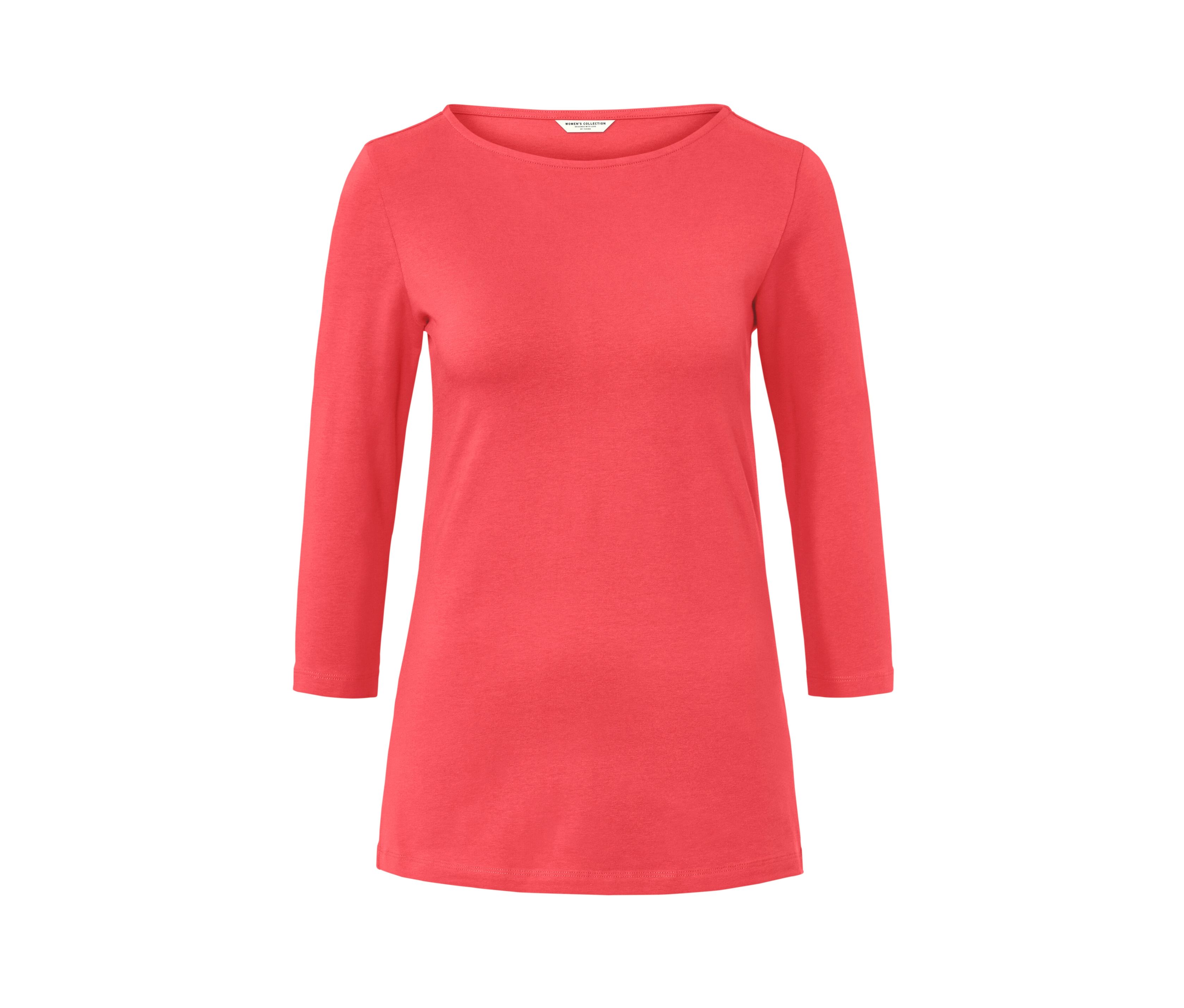 Tchibo - Shirt mit 3/4-Arm - Damen - Gr. S - koralle