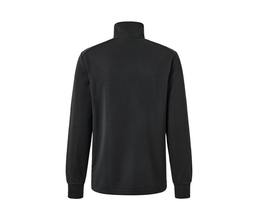 Anthrazitfarbene Funktionsjacke von hinten.