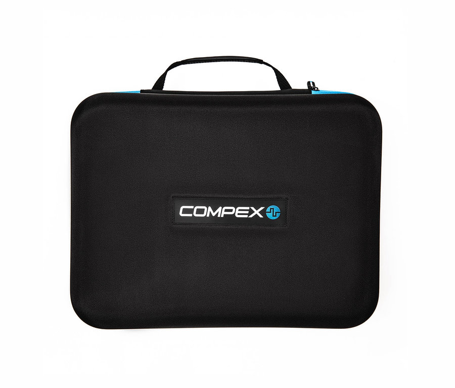 Schwarze Tasche für den Compex Kompressionsstiefel »Ayre«.