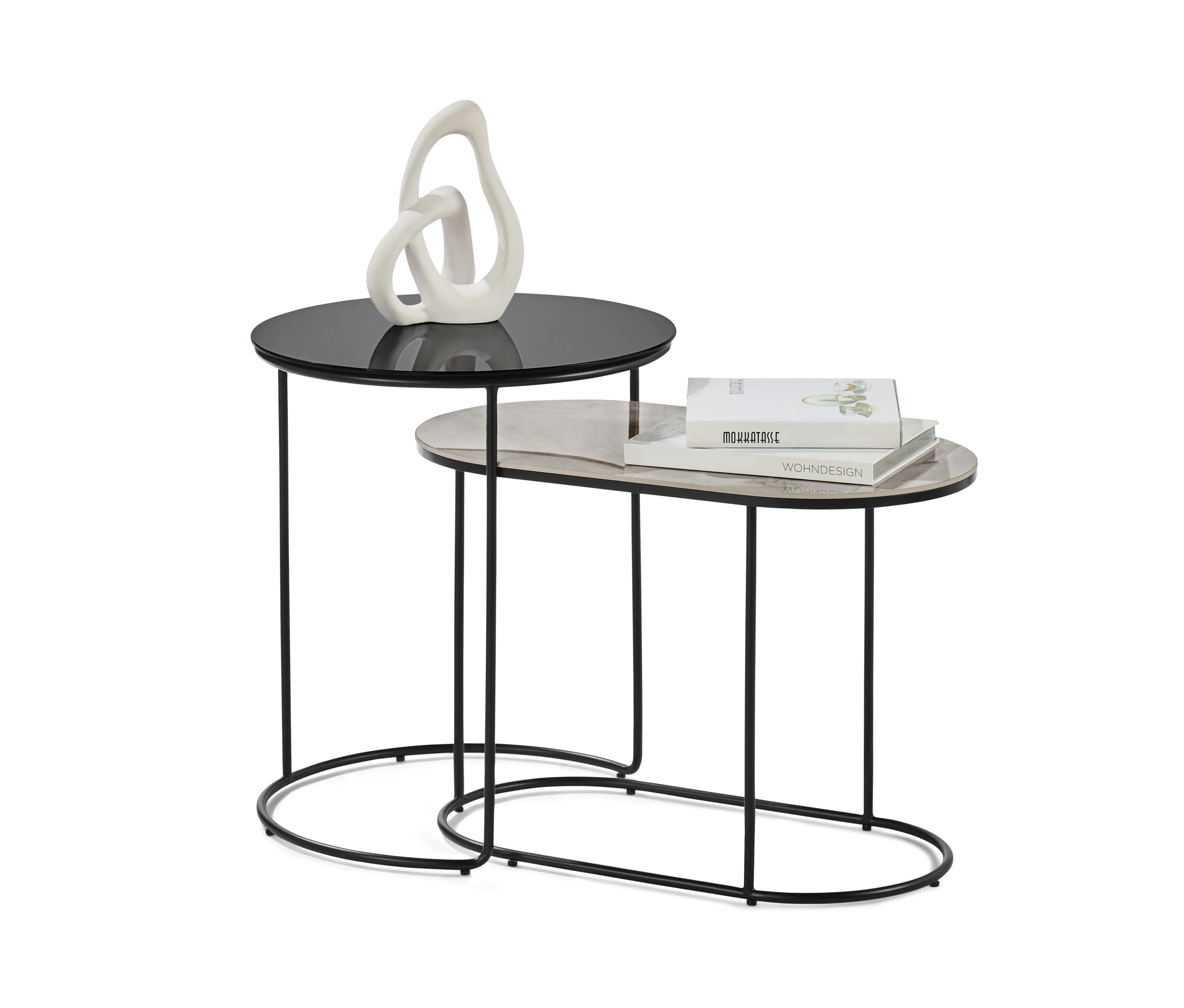 63,5cm günstig Kaufen-Tchibo - 2 Beistelltische mit Marmoroptik und Glasoberfläche - 66x36x45,5cm - schwarz - Glas / Holz / Keramik. Tchibo - 2 Beistelltische mit Marmoroptik und Glasoberfläche - 66x36x45,5cm - schwarz - Glas / Holz / Keramik <![CDATA[2 Beistelltisch