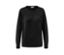 Schwarzer Merino-Feinstrickpullover.