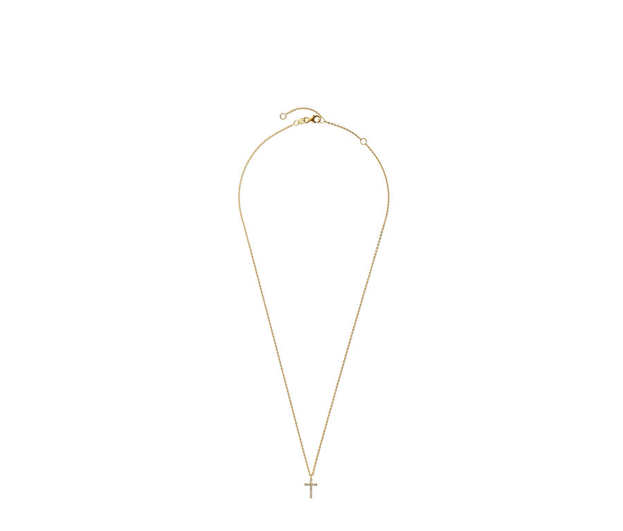 Goldkette mit Kreuz-Anhänger.