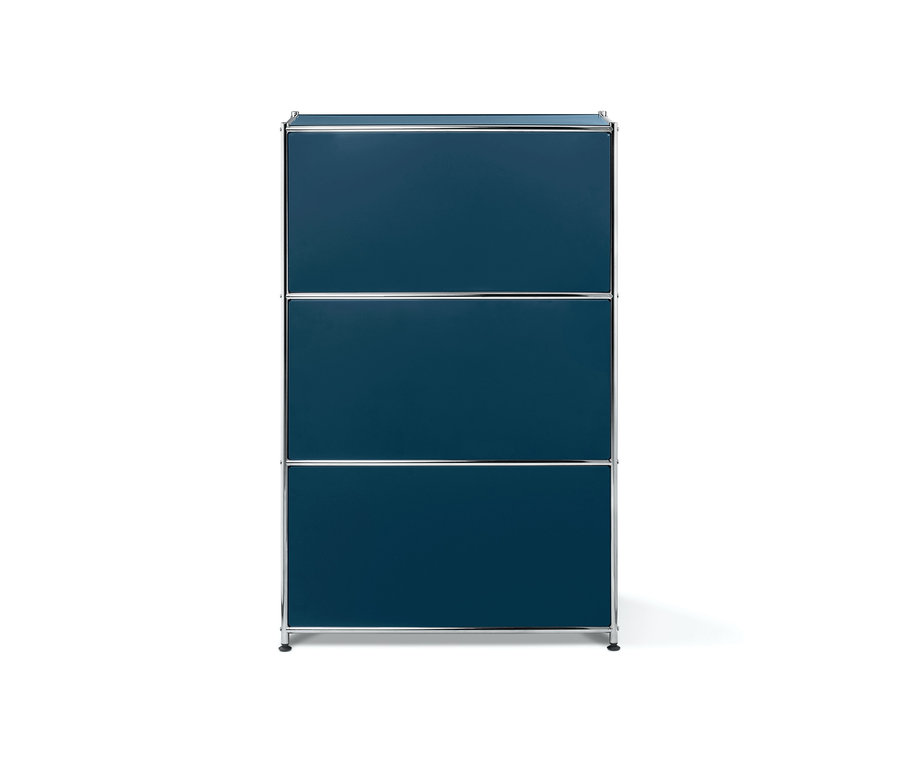 Blaue Kommode »CN3« mit zwei Klappen.