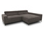 Graues DOMO collection Sofa, rechts.