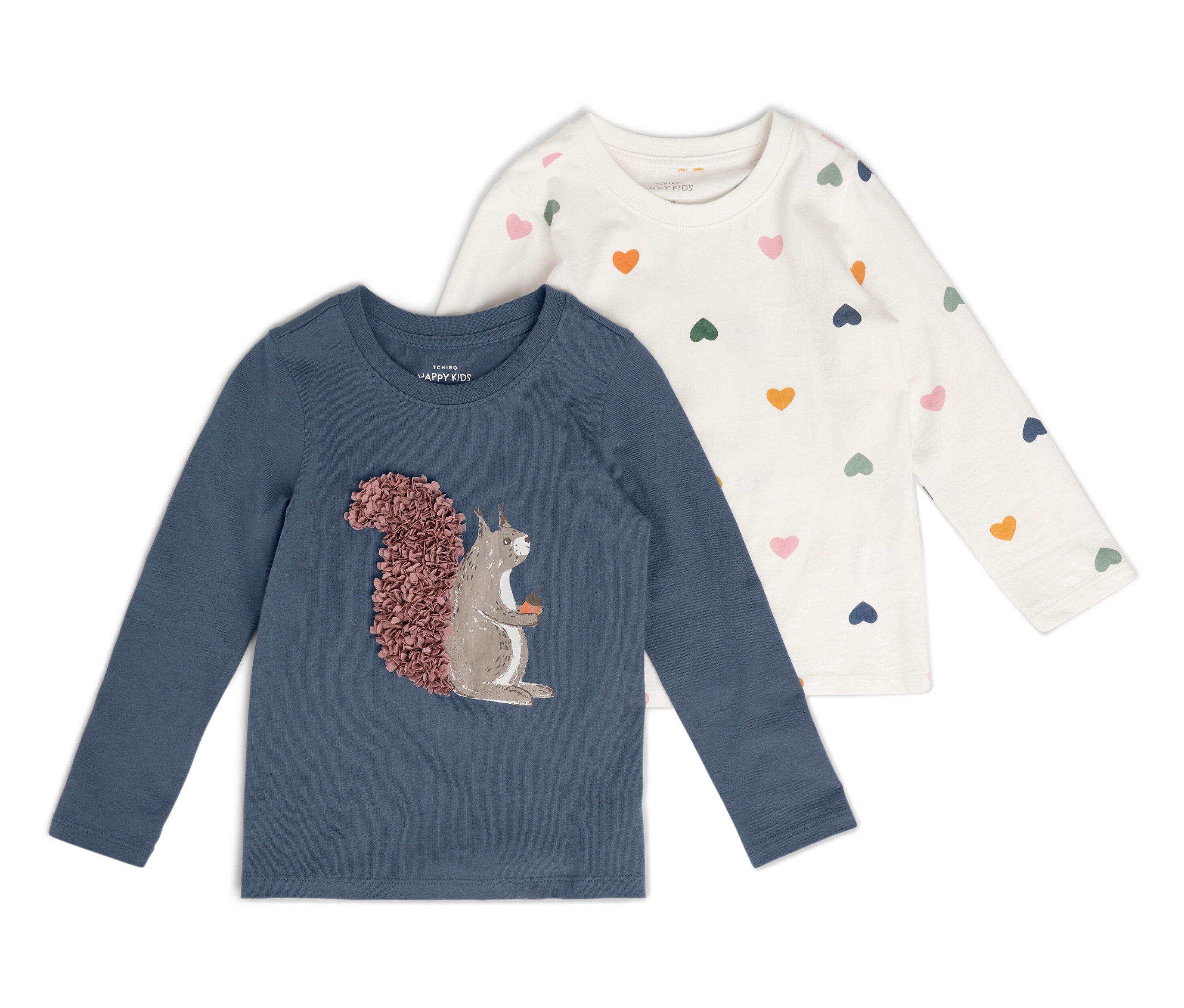 Tchibo - 2 Kinder Langarmshirts - Baby - Gr. 62/68 - dunkelblau