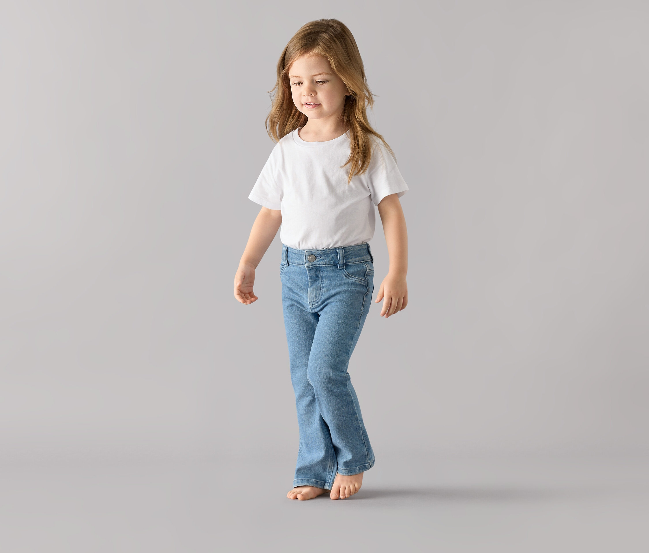 Thumbnail - Tchibo - Kinder-Slim-Jeans Bootcut ‒ Fit »Emma« - Damen - Gr. 104 - blau