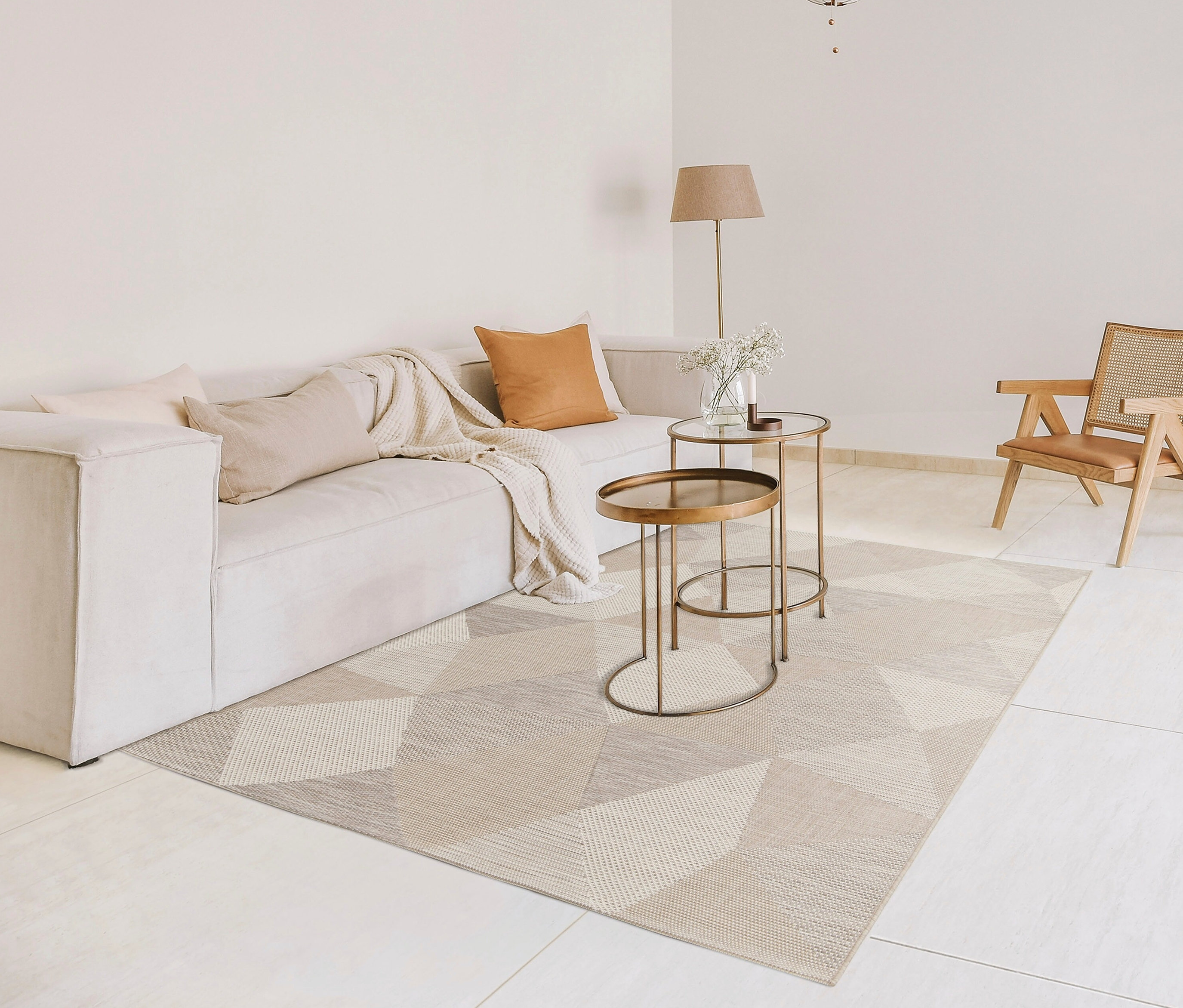 Thumbnail - Tchibo - Outdoor-Teppich »Sandstone Shapes« - beige