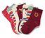 Ein Set aus sechs Paar Socken in verschiedenen Farben und Mustern.